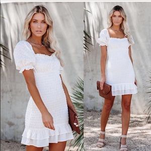 Vici white picket fence eyelet dress